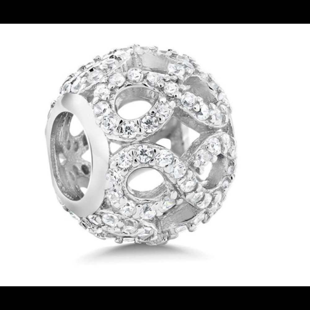 Pandora Retired Infinity Pave Openwork Charm